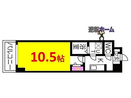 アベニューナカネ(1K/9階)の間取り写真