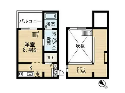 エスパシオナカムラ(ワンルーム/2階)の間取り写真