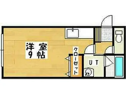 札幌市営東豊線 豊平公園駅 徒歩5分 3階建 築17年(1K/1階)の間取り写真