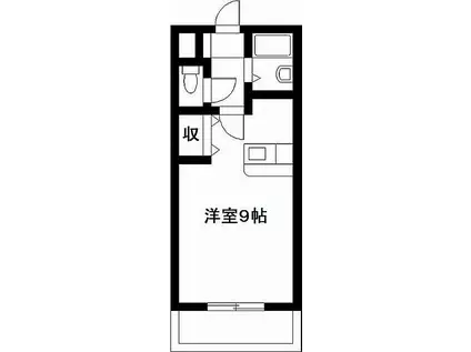 エレガンス11(ワンルーム/2階)の間取り写真