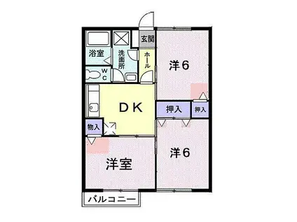 ファミールメゾン吉村B(3DK/1階)の間取り写真
