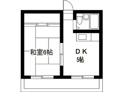 リバティ・ナカタケ(1DK/4階)の間取り写真