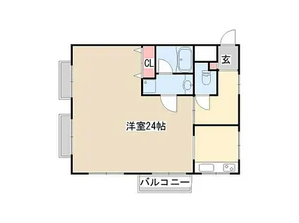神戸マンション(ワンルーム/3階)の間取り写真