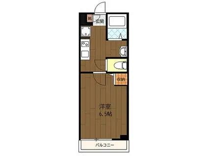 JR常磐線 金町駅 徒歩17分 2階建 築12年(1K/2階)の間取り写真