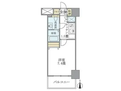東京メトロ銀座線 浅草駅(東武・都営・メトロ) 徒歩5分 11階建 築17年(1K/11階)の間取り写真