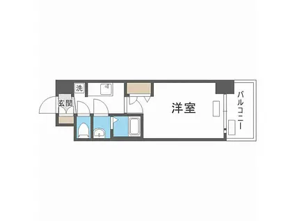 プレサンス堺筋本町センティス(1K/6階)の間取り写真