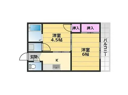 バローレ堺(ワンルーム/4階)の間取り写真