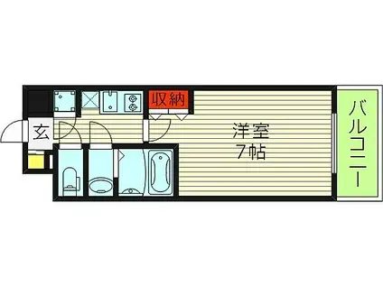 セレニテ京橋クレア(1K/11階)の間取り写真