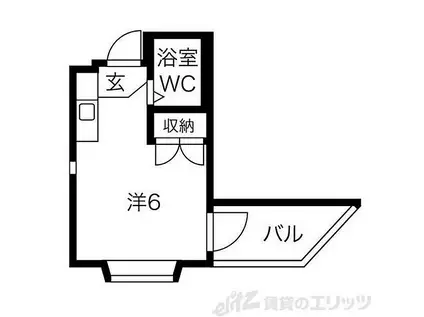 カルム山手(ワンルーム/3階)の間取り写真