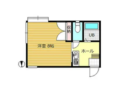 アルテハイツ寺町(1K/2階)の間取り写真