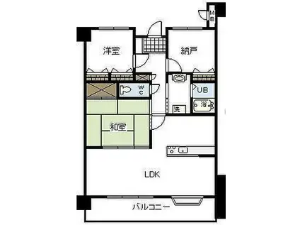 グランドパレス青葉(2SLDK/2階)の間取り写真