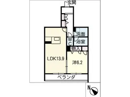 シャーメゾンサクラ(1LDK/3階)の間取り写真