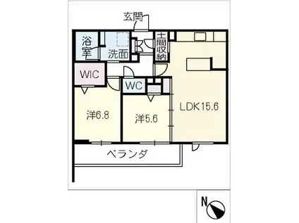 トワイエイト(2LDK/2階)の間取り写真