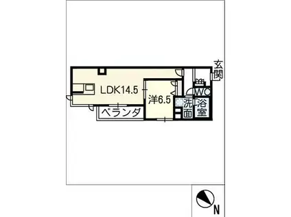 グランセントラル ミラまち(1LDK/1階)の間取り写真