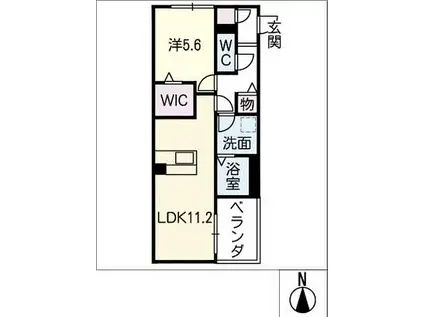 サクラッセ(1LDK/2階)の間取り写真