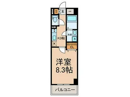 マ・メゾンコンフォールⅡ(1K/4階)の間取り写真