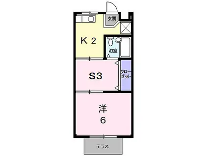 シティハイツいとう(1SK/1階)の間取り写真