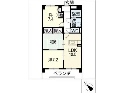 エクセル(3LDK/3階)の間取り写真