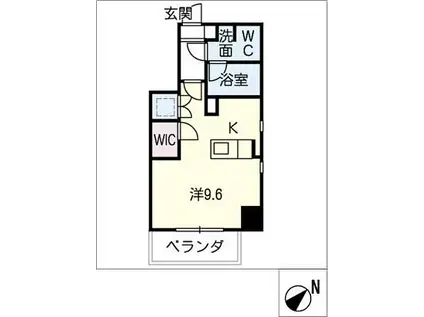カサプラティーノ名古屋ノルテ(ワンルーム/4階)の間取り写真