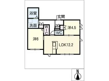 VILLA YATSUYA(2LDK/1階)の間取り写真