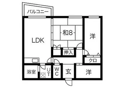 サンハイツ高蔵(3LDK/1階)の間取り写真
