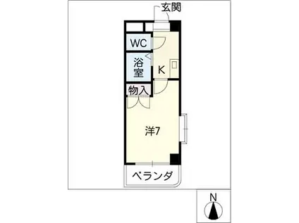 エックス京命(1K/3階)の間取り写真