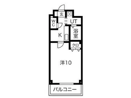 M.HOUSE Ⅱ(1K/2階)の間取り写真