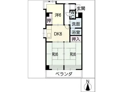 MAISON徳III(3DK/3階)の間取り写真