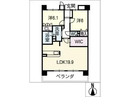 モアグレース大垣旭町502(2SLDK/5階)の間取り写真