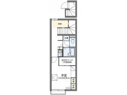 レオパレスKITAICHI S(1K/2階)の間取り写真