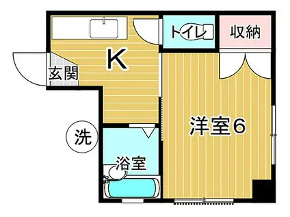 岩井マンション(1K/3階)の間取り写真