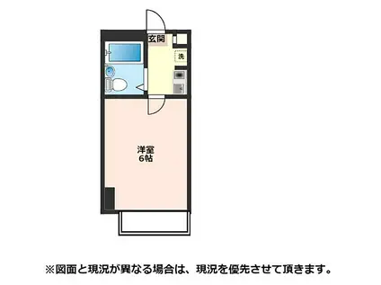 シティホームズ鴻巣本町(1K/2階)の間取り写真