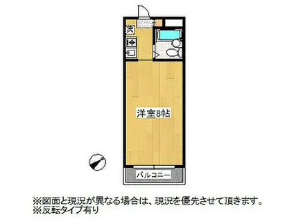 ラヴィエ新宿(1K/1階)の間取り写真