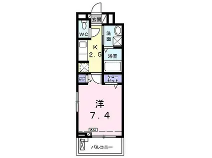 JR東海道本線 大垣駅 徒歩12分 3階建 築1年(1K/2階)の間取り写真