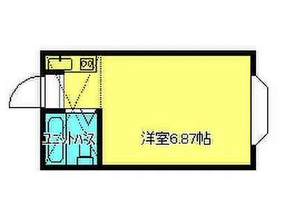 ミユマONE(ワンルーム/1階)の間取り写真