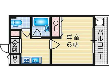 サンワ 36マンション(ワンルーム/3階)の間取り写真