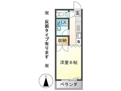 コーポコヤマ(1K/2階)の間取り写真