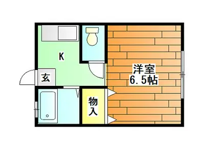 福寿コーポ(1K/2階)の間取り写真
