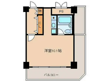 梅田レジデンスTOWER(ワンルーム/9階)の間取り写真