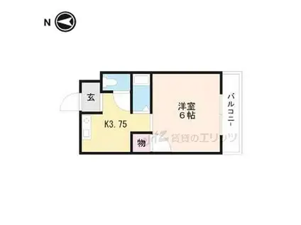 津之江パークハイツ2号館(1K/4階)の間取り写真