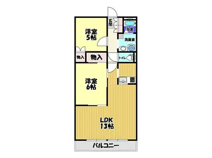 シンフォニーレジデンス藤沢台(2LDK/3階)の間取り写真