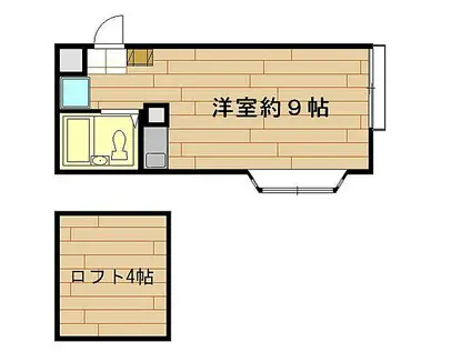メゾンド梅ノ木(ワンルーム/2階)の間取り写真