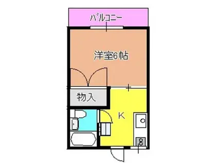 グリーンハイツ広田(1K/2階)の間取り写真