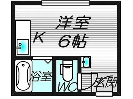 大阪メトロ今里筋線 だいどう豊里駅 徒歩9分 4階建 築38年(ワンルーム/1階)の間取り写真