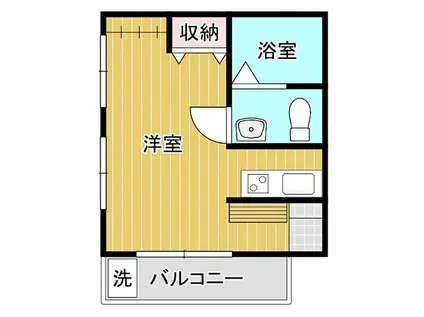 RENOVE HOUSE長束(ワンルーム/1階)の間取り写真