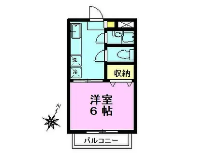尚栄マンション(1K/3階)の間取り写真