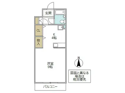 カーサ・ディ・赤塚(ワンルーム/2階)の間取り写真