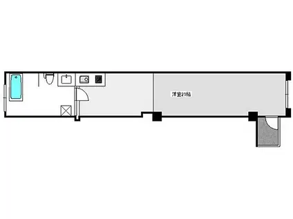 プラチナ ゲート ガレン(ワンルーム/4階)の間取り写真