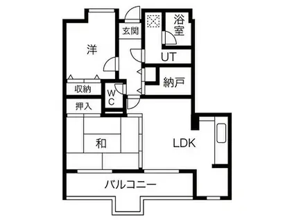 ドール辻井(2LDK/4階)の間取り写真
