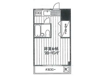 阿出川ビルI(ワンルーム/5階)の間取り写真